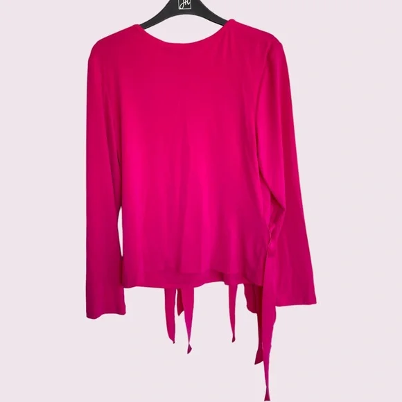 JOSEPH RIBKOFF pink 3D designer floral blouse size 12 - Picture 3 of 5